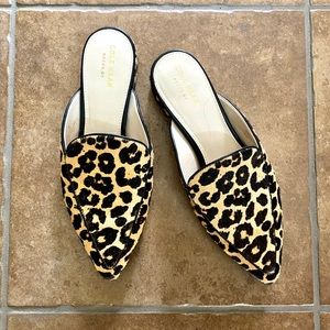 Cole Haan 7M Leopard Fur Piper Mules
